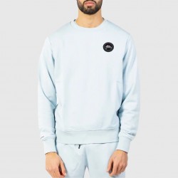 HELVETICA MP - SWEAT COL ROND - ALBAN - LAGOON - BLEU CIEL